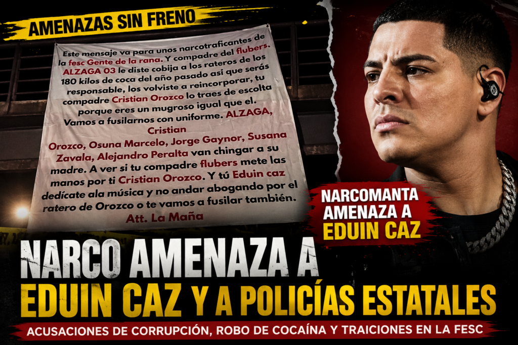 NARCOMANTA SALPICA A EDUIN CAZ  (GRUPO FIRME)