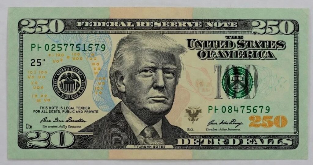 TRUMP QUIERE ESTAR EN UN BILLETE PERO LA LEY SE LO PROHÍBE